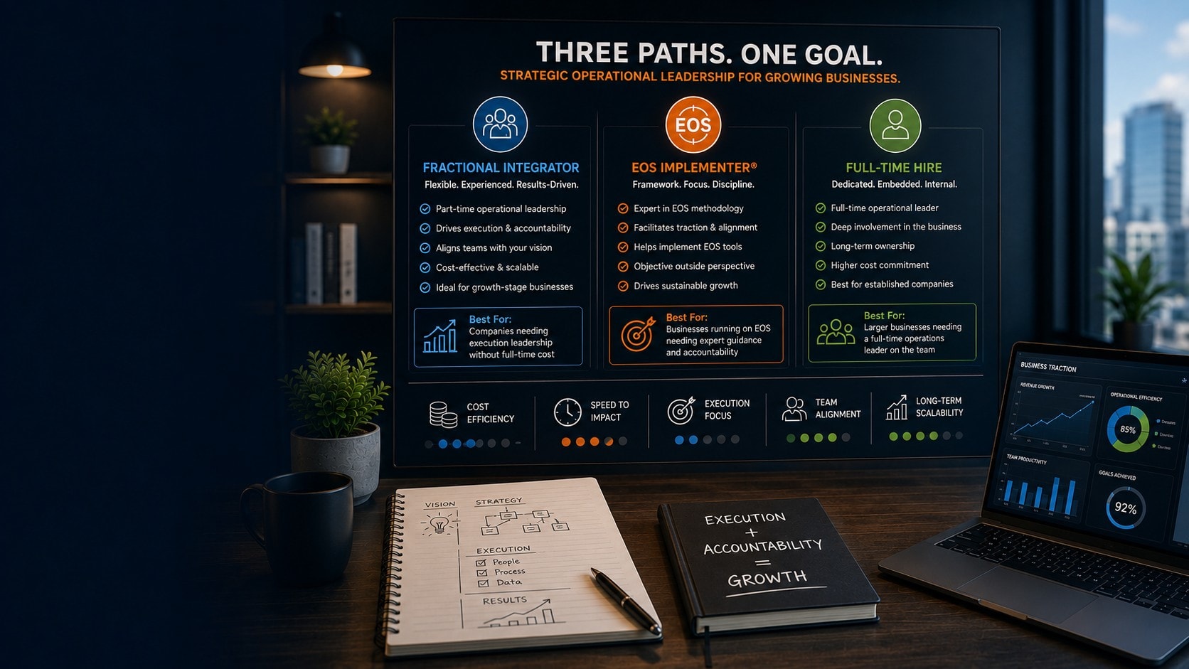 Fractional Integrator vs. EOS Implementer vs. Full-Time Hire: Which Is Right for Your Growing Business?